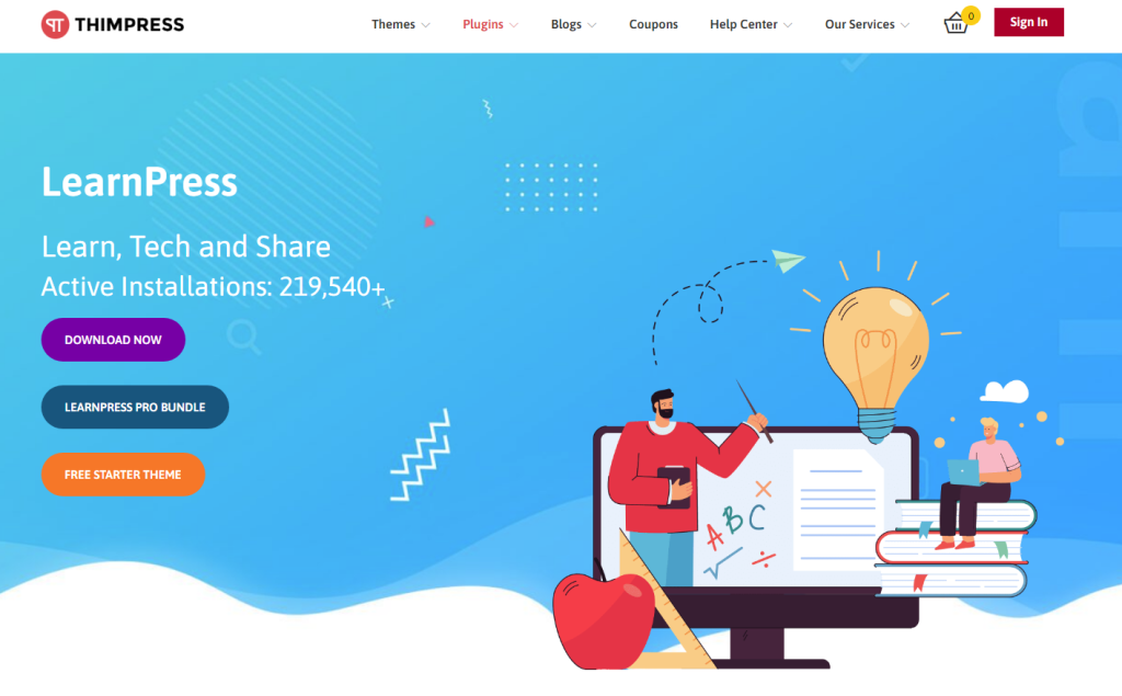 2. LearnPress - LMS for courses