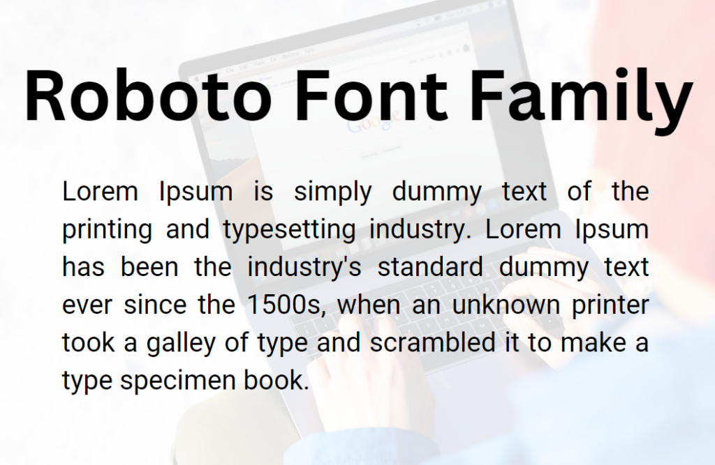 2. Roboto best fonts for websites
