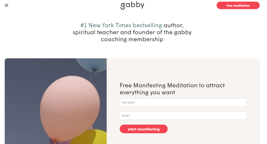 6. Gabby Bernstein Podcast Website Examples