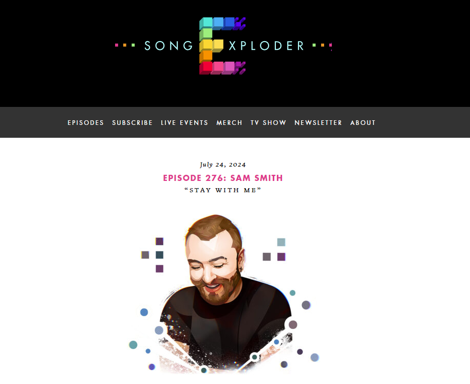 7. Song Exploder Podcast Website Examples