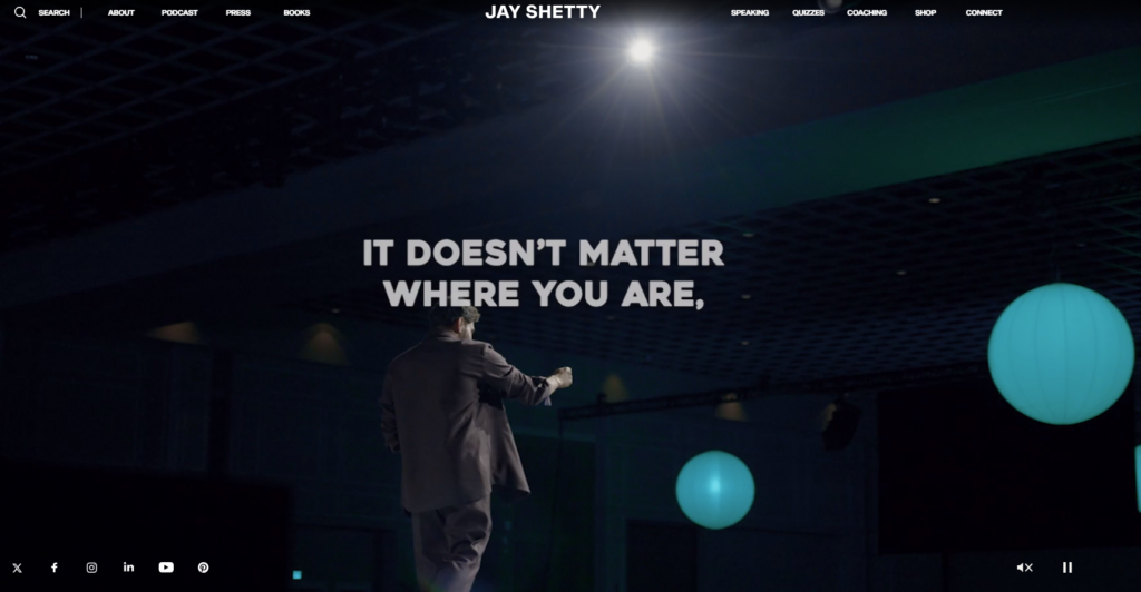 8. Jay Shetty Podcast Website Examples