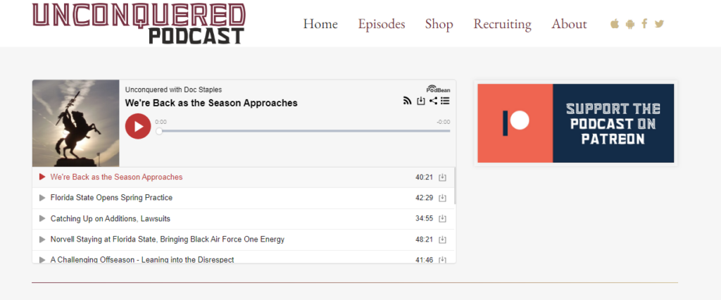 Podcast Website Examples