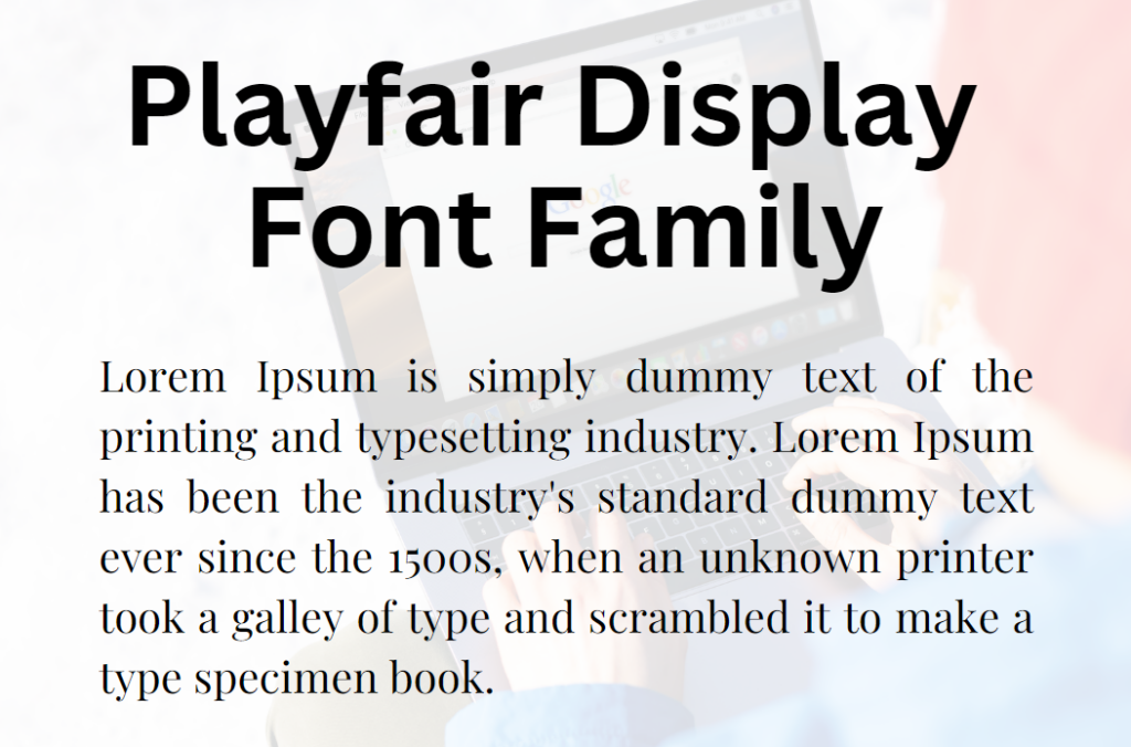 3. Playfair Display best fonts for websites