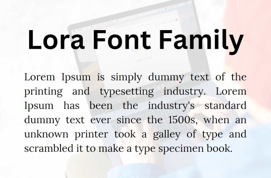 5. Lora best fonts for websites