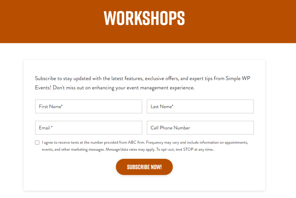 WORKSHOPS