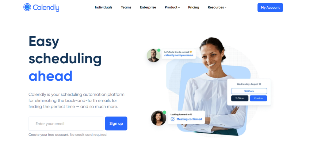 2. Calendly best scheduling software for small business