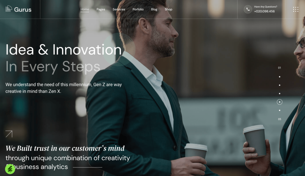 Guru - consulting website templates