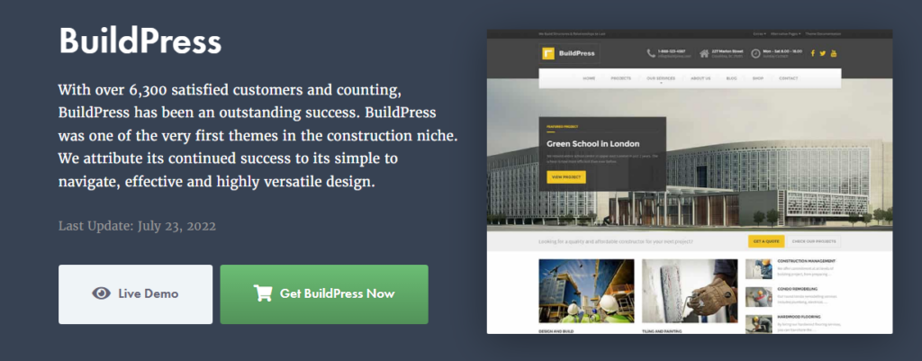 BuildPress Construction website