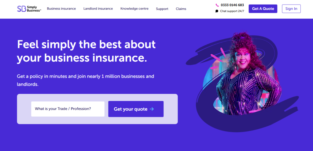 2. Simply Business High Converting Landing Pages