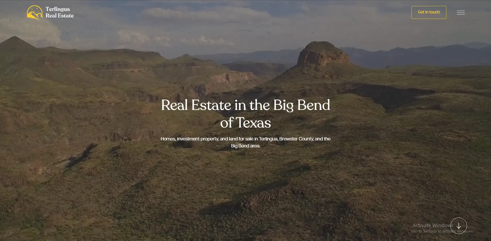 terlingua small real estate business website