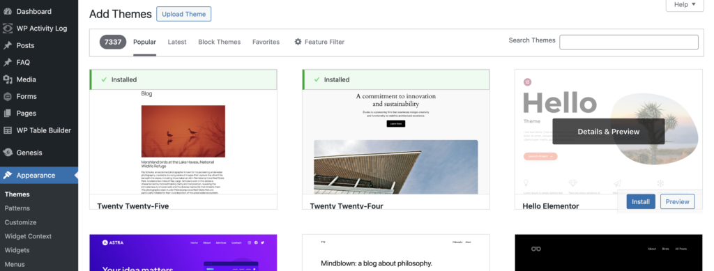 5. Customize Your WordPress Website