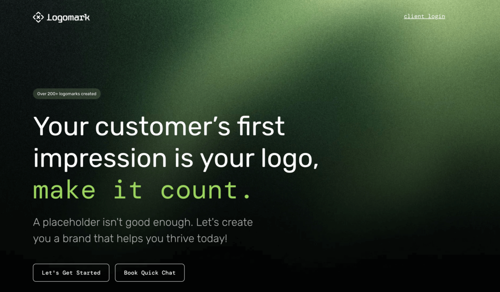 one page website examples
