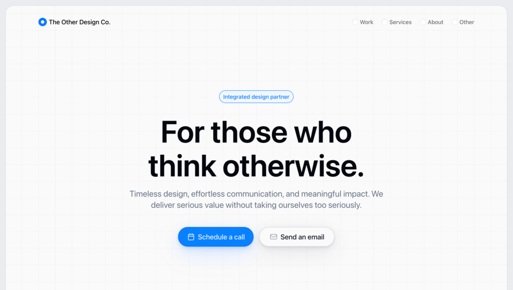 one page website examples