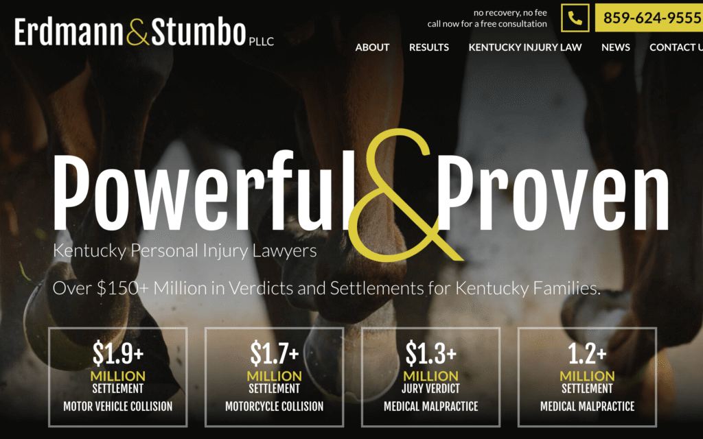 ES law website - attorney website design