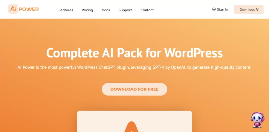 AI Power best chatbot for wordpress displayimg header