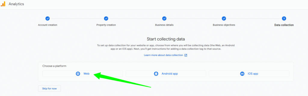 Shopify Google analytics platform selection