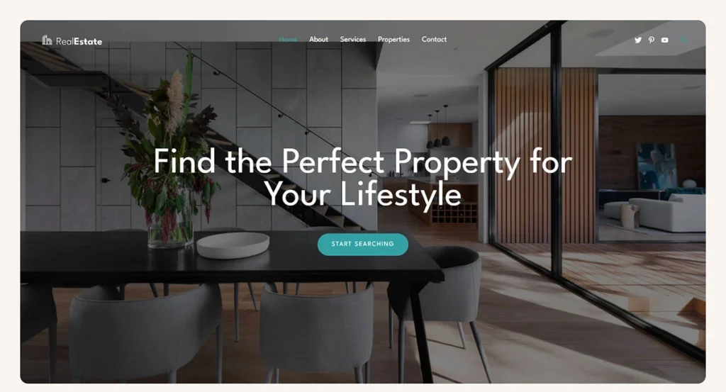 Astra Real Estate website design for agents
