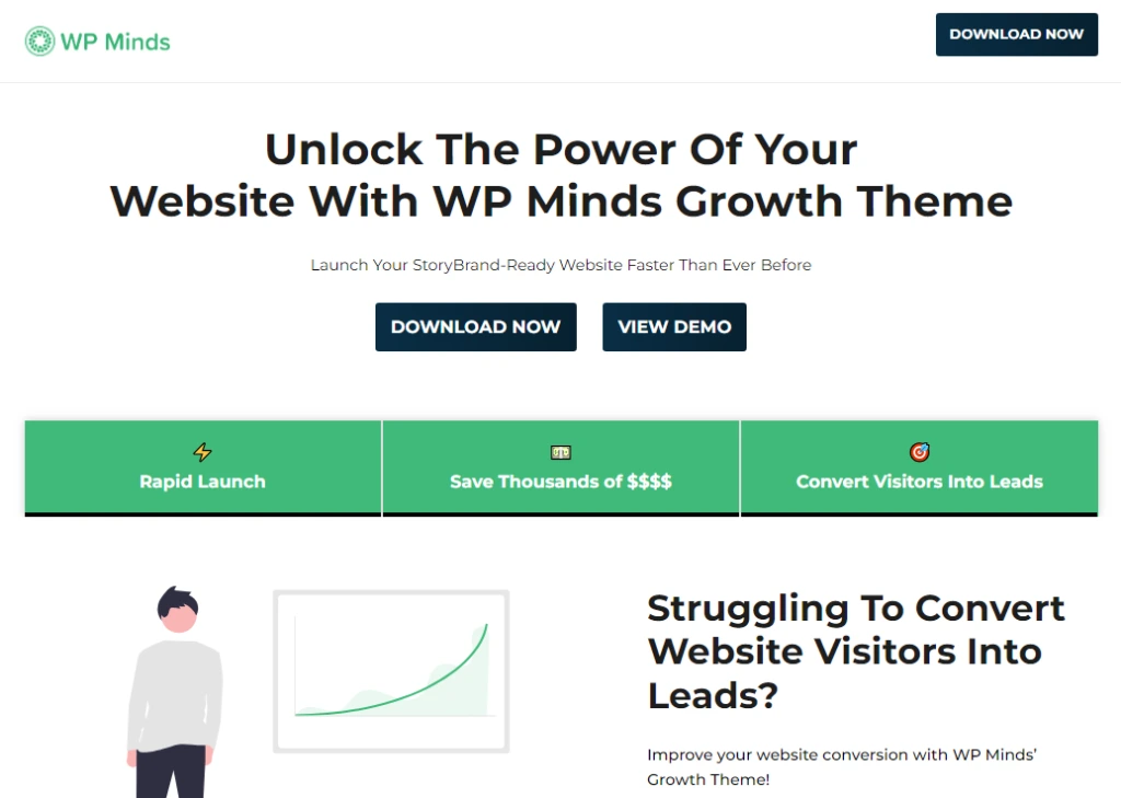 WPMinds Growth Theme best wordpress school template