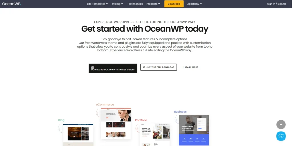 OceanWP templates