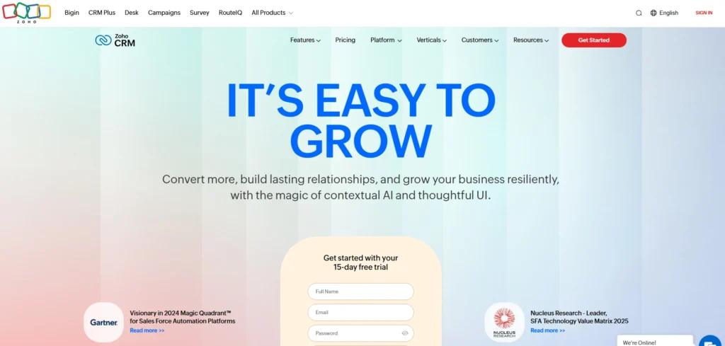 ZOHO CRM For coaches screenshot