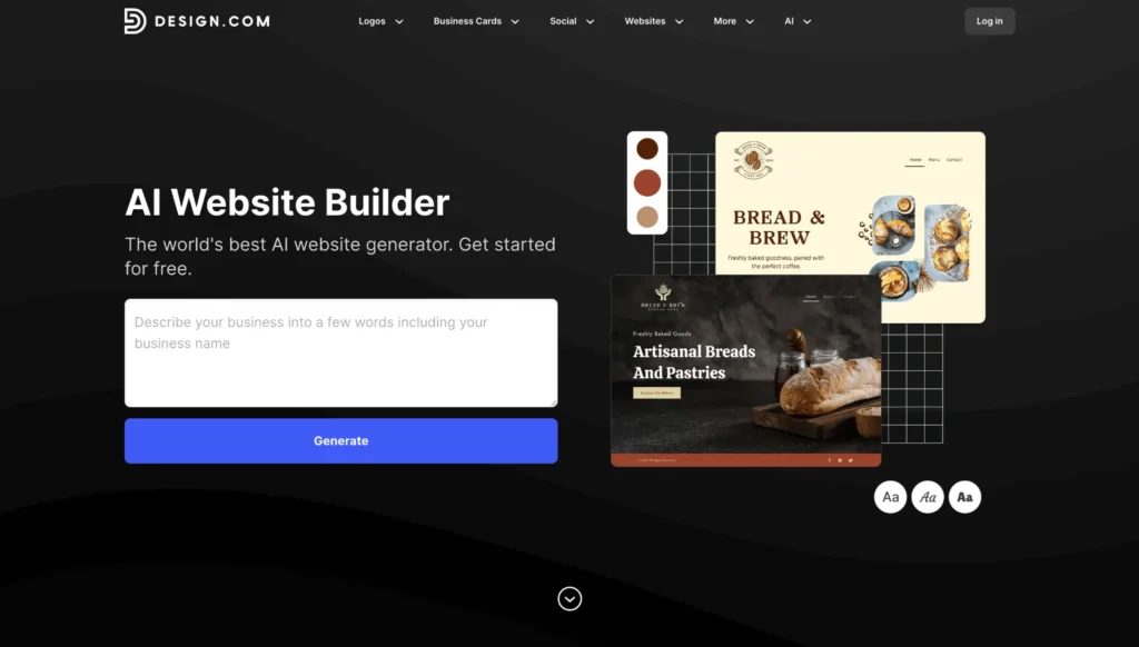 Design com SaaS website UI