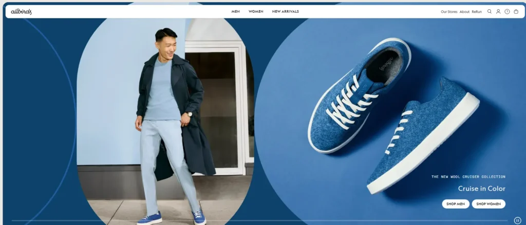 Allbirds apparel website