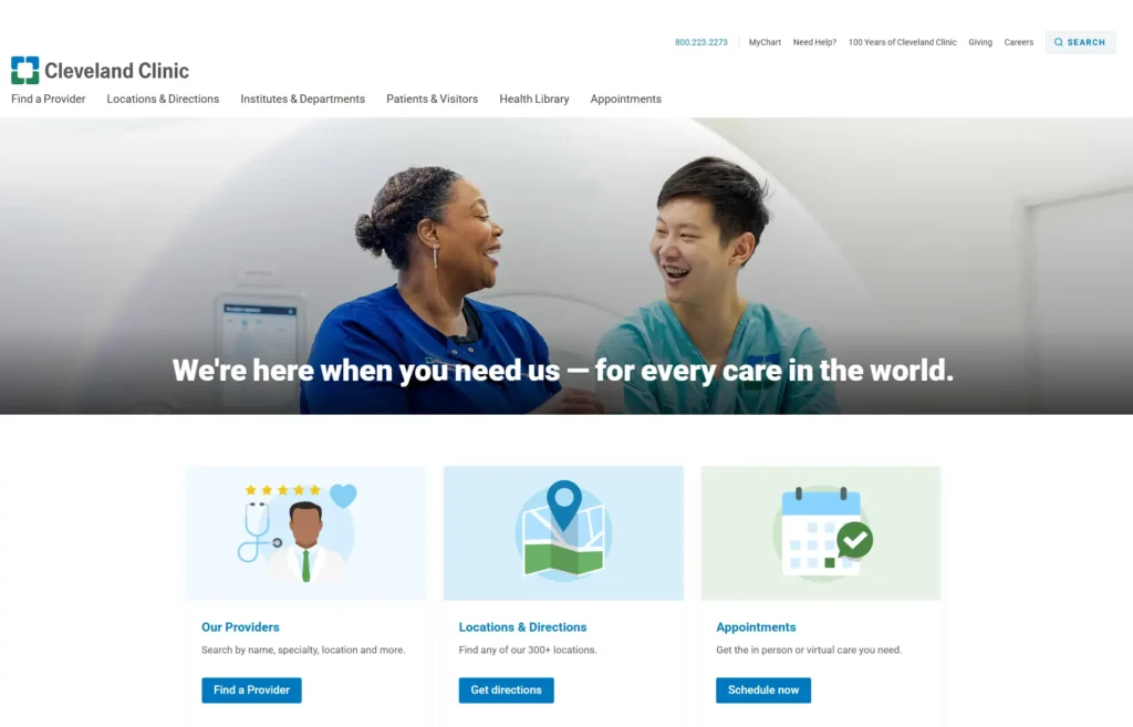 Cleveland Clinic website