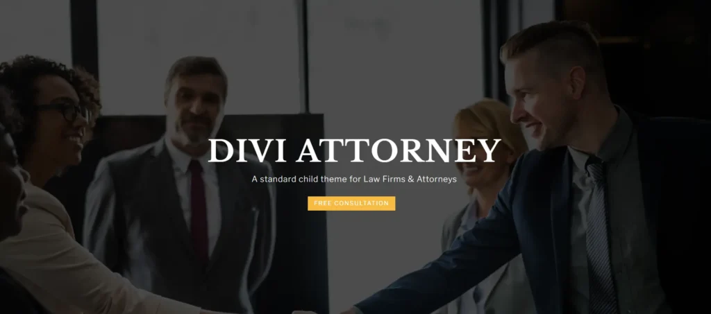 Divi - website template for law firm