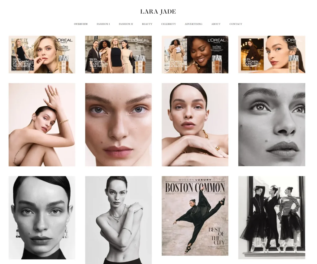 Lara Jade -Beauty Photography website