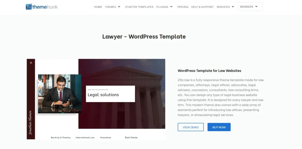 Zita Pro - law firm website template