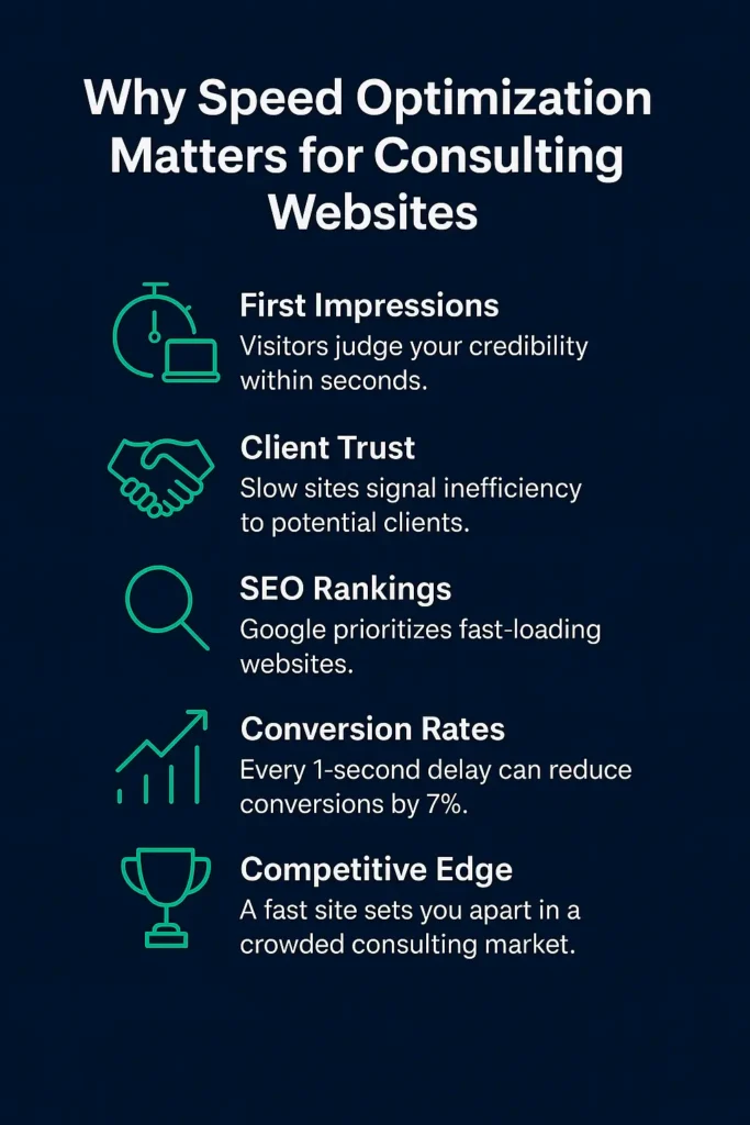Speed optimization for consultant website