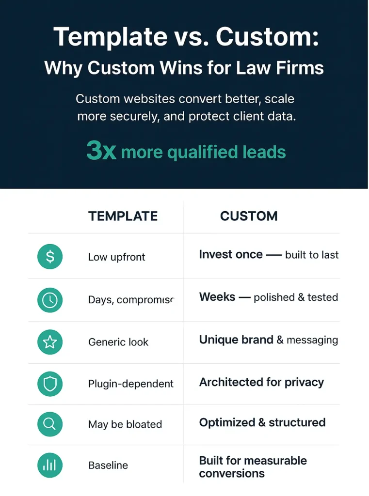 template vs custom design