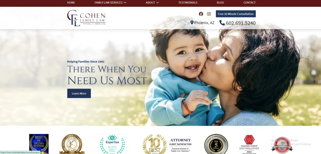 Family Law web design
