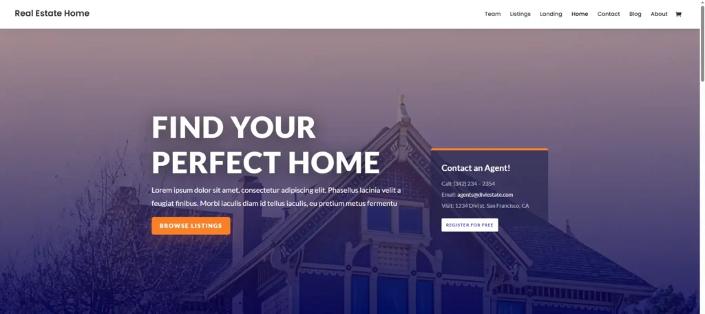 Realtor Website Templates - Divi