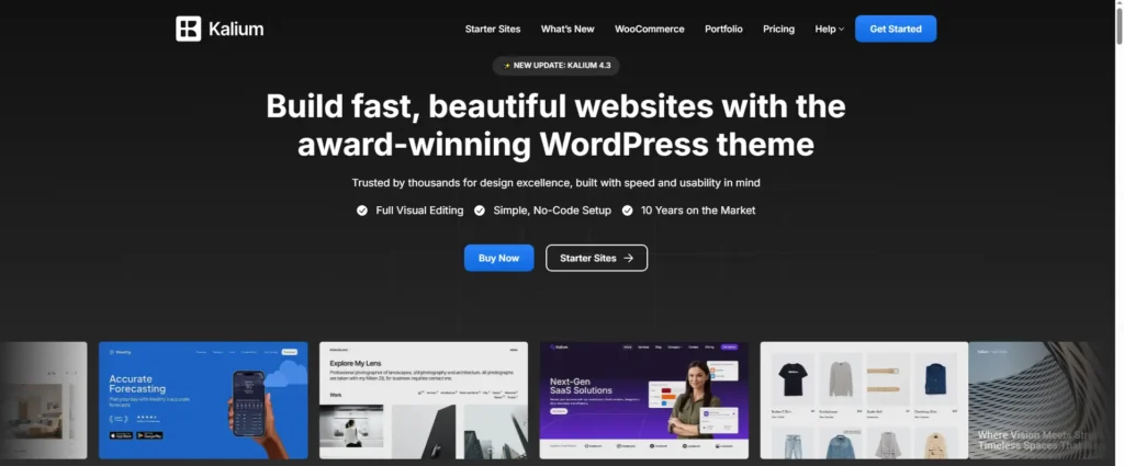 Kalium professional portfolio Theme