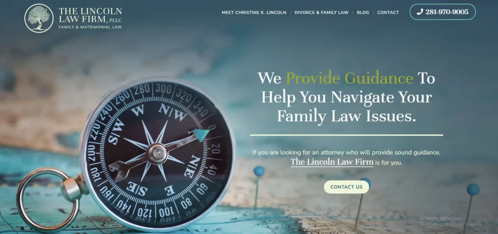 family Law Firm- web design