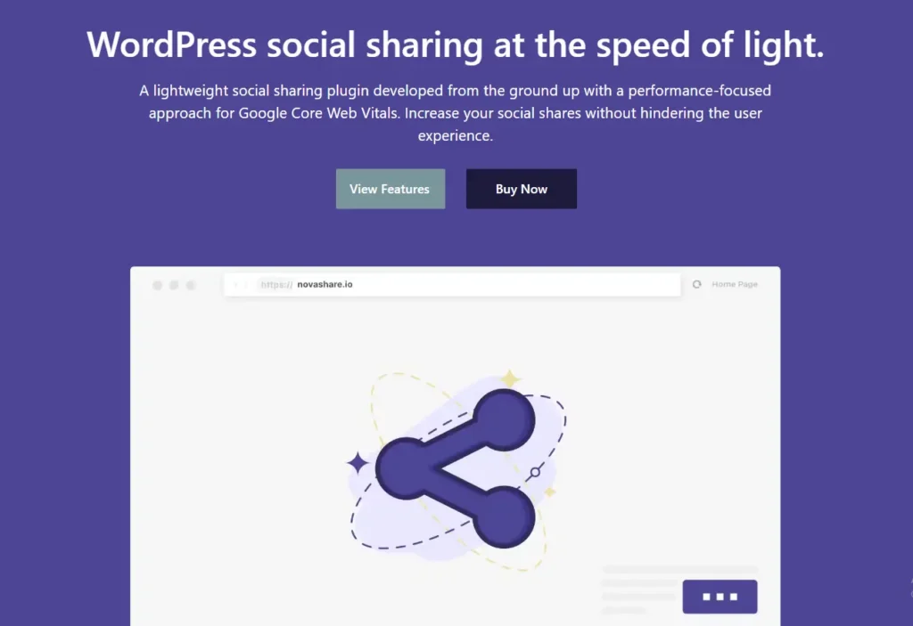 Novashare WordPress social sharing plugin
