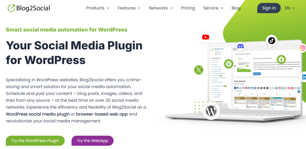 Blog2social - social media plugin