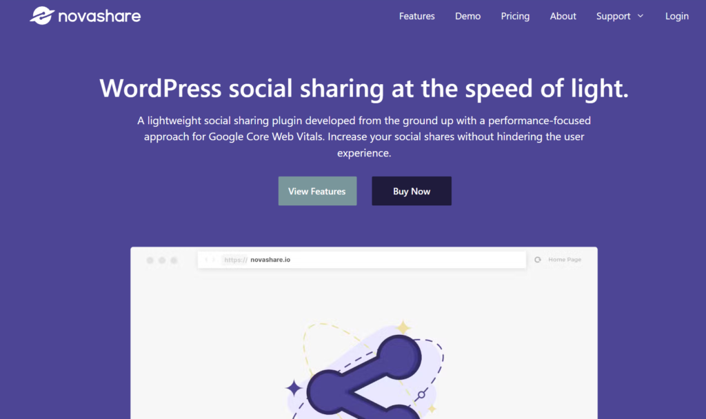 Novashare - WordPress social media plugin