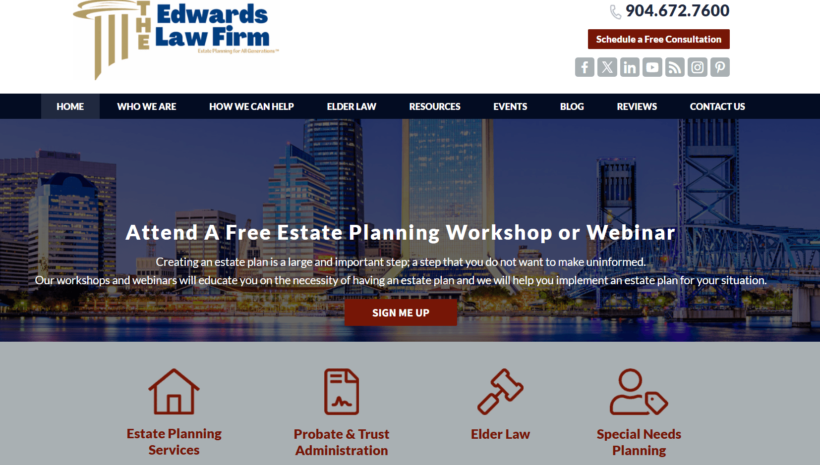 Law Firm Website Navigation