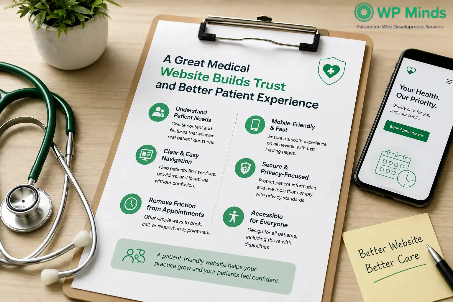 Great Medical Website Design Builds Trust - WP Minds